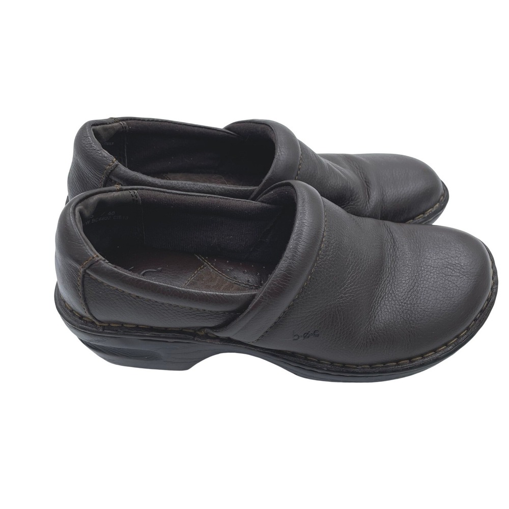 BOC‎ Concept Women's Brown Leather Clogs Slip On Shoes Size 8.5